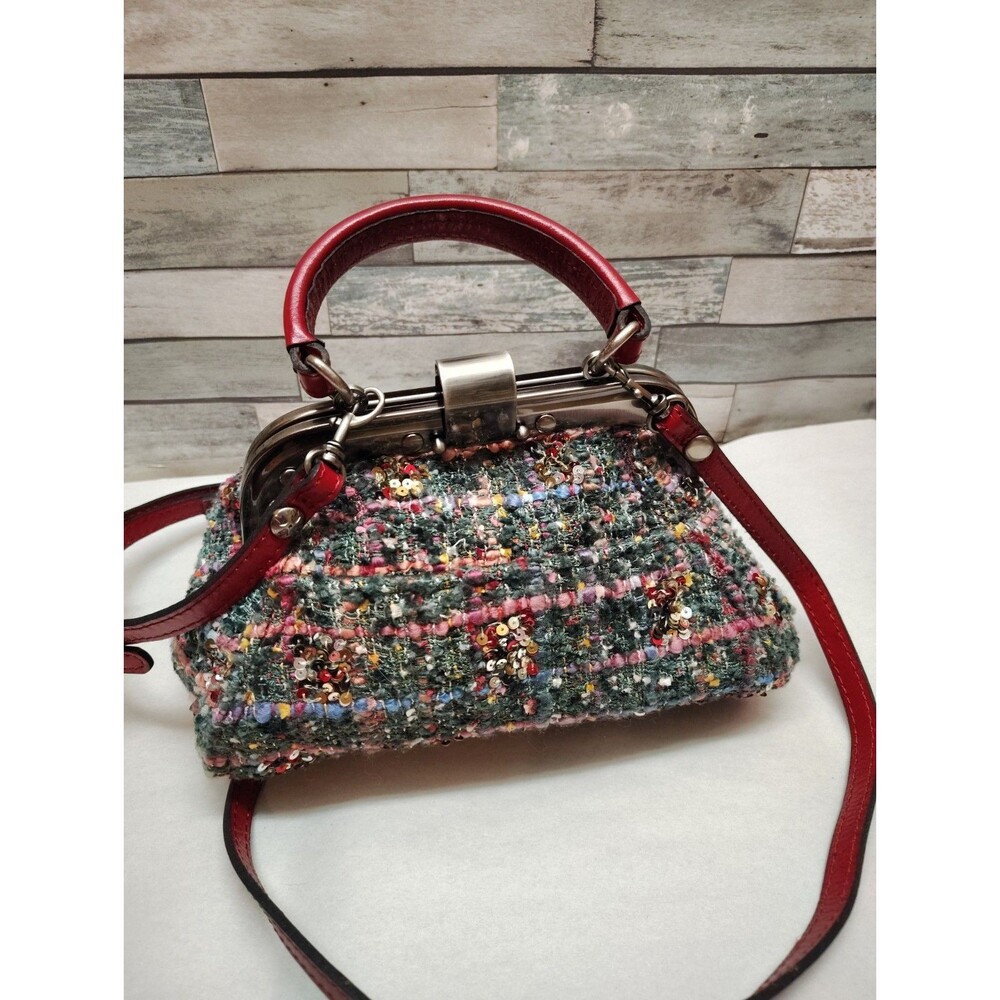 Patricia Nash Conselice Boucle Small Frame Crossbody Lava - Picture 7 of 16